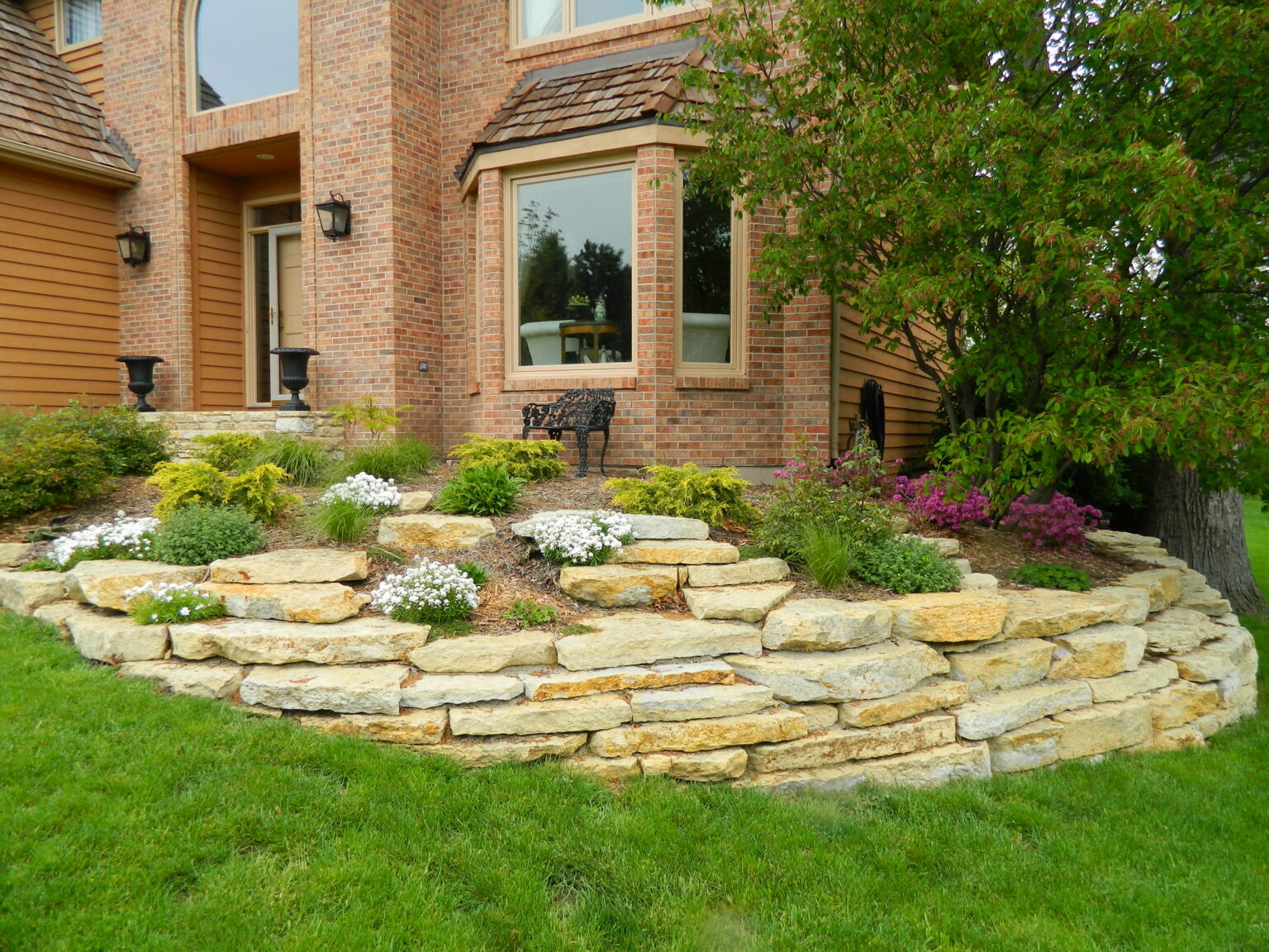 Stone walls and walkways: West Chicago landscape renovation ...